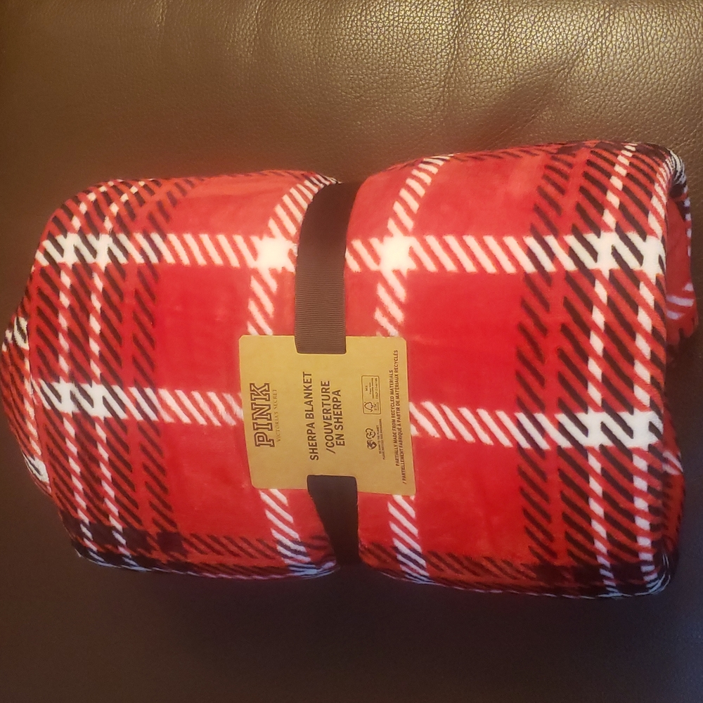 Pink Victoria's Secret Sherpa Blanket